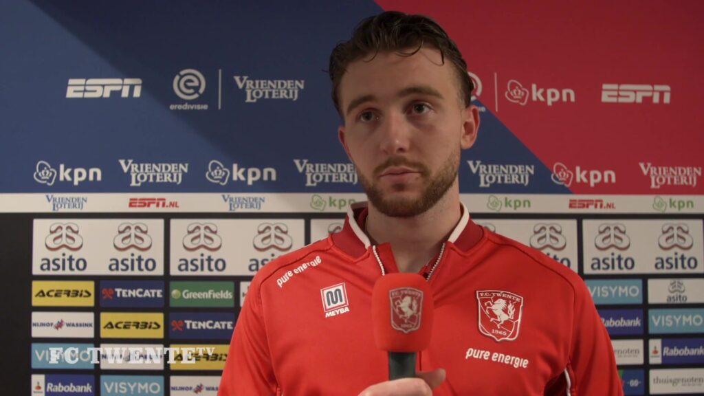 Joël Drommel tijdens een eerder interview bij FC Twente
